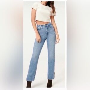 NWT Good American Good Boy Straight Leg Jeans